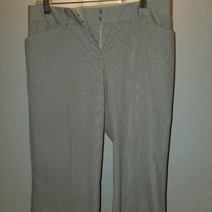 NWOT Express Olive Grey Tan/Ivory Pinstripe Pants